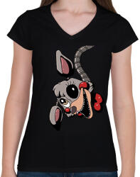 printfashion FNAF #2 - Női V-nyakú póló - Fekete (14155726)