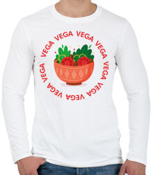 printfashion Vega tál - Férfi hosszú ujjú póló - Fehér (6598469)