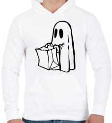 printfashion Halloween-i szellem - Férfi kapucnis pulóver - Fehér (1861614)