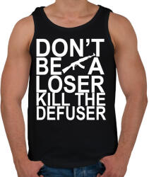 printfashion Kill The Defuser! - Férfi atléta - Fekete (2858350)