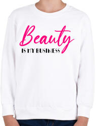 printfashion Beauty is my business - Gyerek pulóver - Fehér (10971672)