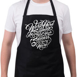 printfashion Dolgozz keményen - Kötény - Fekete (4917509)
