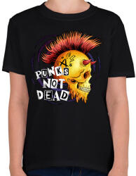 printfashion Punks not dead - Gyerek póló - Fekete (7803203)