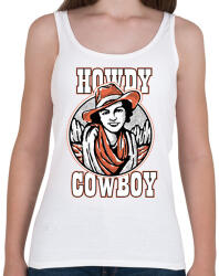 printfashion Howdy cowboy - Női atléta - Fehér (7504938)