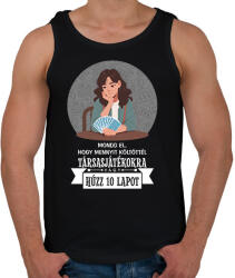 printfashion Húzz 10 lapot - Férfi atléta - Fekete (16640120)