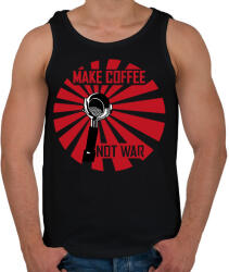 printfashion Make Coffee Not War - Férfi atléta - Fekete (16727662)