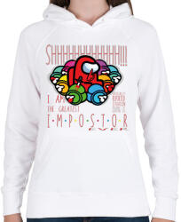 printfashion Among us - I am the greatest impostor - Női kapucnis pulóver - Fehér (4245300)