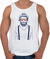 printfashion Hipster - Férfi atléta - Fehér (1247135)