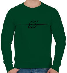 printfashion Konoha áthúzott jel - Férfi pulóver - Sötétzöld (5673873)