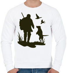 printfashion Vadászat - Férfi pulóver - Fehér (15461519)