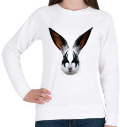 printfashion Kiss of a rabbit - Női pulóver - Fehér (225768)