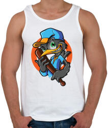 printfashion Baseball madár - Férfi atléta - Fehér (36778)