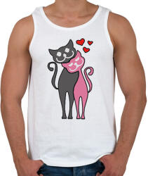 printfashion Catslove - Férfi atléta - Fehér (2210155)
