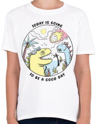 printfashion Today is going to be - Gyerek póló - Fehér (6931923)