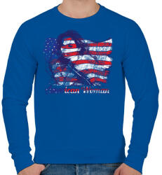 printfashion Amerikai lány - Férfi pulóver - Királykék (163937)