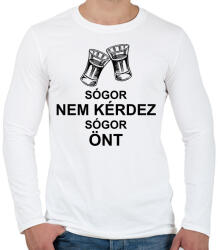 printfashion Sógor nem kérdez sógor önt - Férfi hosszú ujjú póló - Fehér (9234388)