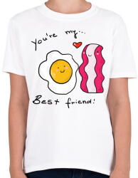 printfashion Bacon és tojás - Gyerek póló - Fehér (3932805)