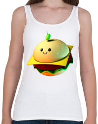printfashion Cuki burger - Női atléta - Fehér (6100527)