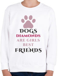 printfashion Dog best friend - Gyerek pulóver - Fehér (823301)