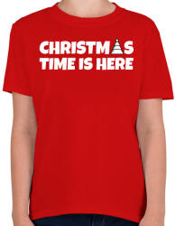 printfashion CHRISTMAS TIME IS HERE - Gyerek póló - Piros (10137522)