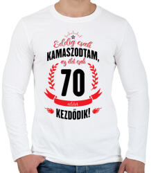 printfashion kamasz-70-black-red - Férfi hosszú ujjú póló - Fehér (616590)