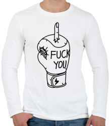 printfashion FCK tatto - Férfi hosszú ujjú póló - Fehér (15994952)