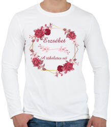 printfashion Erzsébet - Férfi hosszú ujjú póló - Fehér (2814536)