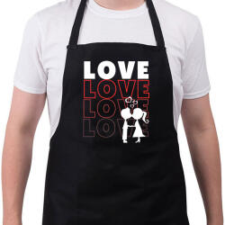 printfashion Love felirat - Kötény - Fekete (13963949)