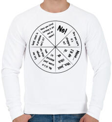 printfashion Programmer's answers (black) - Férfi pulóver - Fehér (7242627)