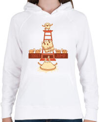 printfashion Toast magasugrás - Női kapucnis pulóver - Fehér (13096305)