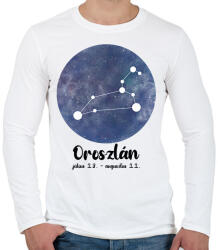 printfashion Oroszlán - Férfi hosszú ujjú póló - Fehér (7473175)