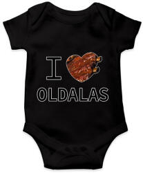 printfashion I love Oldalas - Baba Body - Fekete (11610889)