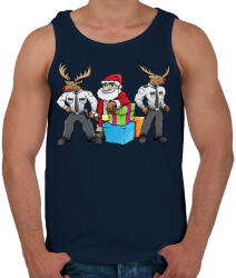 printfashion Santa Security - Férfi atléta - Sötétkék (447791)