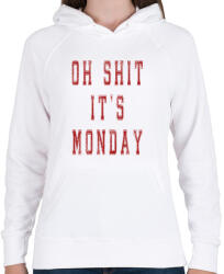 printfashion It's monday. - Női kapucnis pulóver - Fehér (282549)