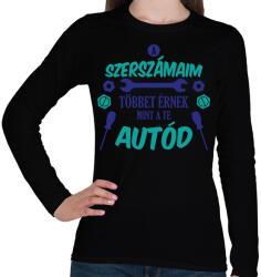 printfashion A szerszámaim - Női hosszú ujjú póló - Fekete (13774116)