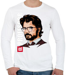 printfashion La casa de papel N6 - Férfi hosszú ujjú póló - Fehér (5538692)