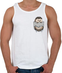 printfashion Süni zsebben - Férfi atléta - Fehér (12542688)