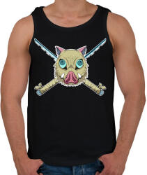 printfashion Bora and Katanas - Férfi atléta - Fekete (5128118)