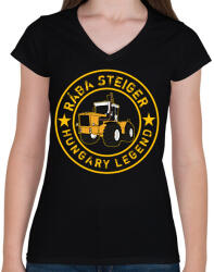 printfashion Rába steiger hungary legend - Női V-nyakú póló - Fekete (5667267)