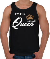 printfashion I'M HIS QUEEN - Férfi atléta - Fekete (1156882)