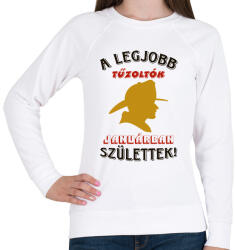 printfashion Tűzoltó szülinapja január - Női pulóver - Fehér (5775486)