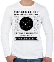 printfashion November: Nyilas - Férfi hosszú ujjú póló - Fehér (1935046)