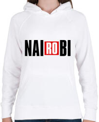 printfashion Nairobi - A nagy pénzrablás - Money Heist - La Casa de Papel - Női kapucnis pulóver - Fehér (5762630)