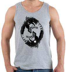 printfashion foxes and moon phase - Férfi atléta - Sport szürke (5360070)