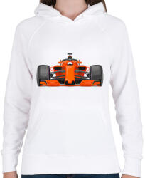 printfashion F1 autó - Női kapucnis pulóver - Fehér (13969655)