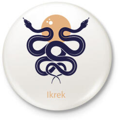 printfashion Ikrek minta - Kitűző, hűtőmágnes - Fehér (6267992)