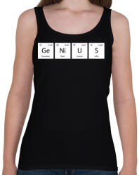printfashion GeNiUS (Periódusos rendszer) - Női atléta - Fekete (11474502)