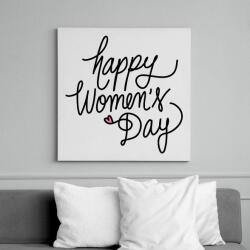 printfashion Happy Woman's Day - Vászonkép - Fehér (6630503)