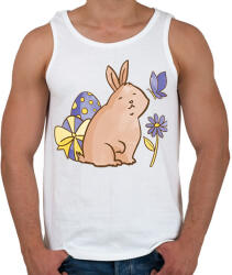 printfashion Húsvéti nyuszi - Férfi atléta - Fehér (14492563)