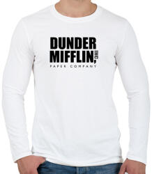 printfashion Dunder Mifflin Paper Company - Férfi hosszú ujjú póló - Fehér (4170441)
